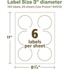 image:imageAvery EcoFriendly Matte White Recycled Round Labels 3 Diameter PrinttoTheEdge Matte White Labels Permanent Adhesive LaserInkjet Printable 60 Total150 labels
