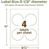 image:imageAvery EcoFriendly Matte White Recycled Round Labels 35 Diameter PrinttoTheEdge Matte White Labels Permanent Adhesive LaserInkjet Printable 40 Total100 labels