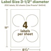 image:imageAvery EcoFriendly Matte White Recycled Round Labels 35 Diameter PrinttoTheEdge Matte White Labels Permanent Adhesive LaserInkjet Printable 40 Total200 labels
