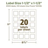 image:imageAvery EcoFriendly Matte White Recycled Square Labels 15 x 15 PrinttoTheEdge Matte White Labels Permanent Adhesive LaserInkjet Printable 200 Total2 000 labels
