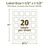 image:imageAvery EcoFriendly Matte White Recycled Square Labels 15 x 15 PrinttoTheEdge Matte White Labels Permanent Adhesive LaserInkjet Printable 200 Total200 labels