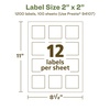 image:imageAvery EcoFriendly Matte White Recycled Square Labels 2 x 2 PrinttoTheEdge Matte White Labels Permanent Adhesive LaserInkjet Printable 300 Total1 200 labels