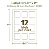 image:imageAvery EcoFriendly Matte White Recycled Square Labels 2 x 2 PrinttoTheEdge Matte White Labels Permanent Adhesive LaserInkjet Printable 300 Total600 labels