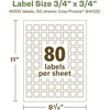 image:imageAvery EcoFriendly Matte White Recycled Square Labels 34 x 34 PrinttoTheEdge Matte White Labels Permanent Adhesive LaserInkjet Printable 800 Total4 000 labels