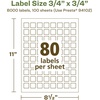 image:imageAvery EcoFriendly Matte White Recycled Square Labels 34 x 34 PrinttoTheEdge Matte White Labels Permanent Adhesive LaserInkjet Printable 800 Total8 000 labels