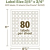 image:imageAvery EcoFriendly Matte White Recycled Square Labels 34 x 34 PrinttoTheEdge Matte White Labels Permanent Adhesive LaserInkjet Printable 800 Total800 labels