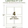 image:imageAvery EcoFriendly Matte White Recycled Square Labels 4 x 4 Matte White Labels Permanent Adhesive LaserInkjet Printable 40 Total100 labels