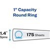image:imageAvery Economy 3 Ring Binders 1 Round Rings 4 Black Binders 033011