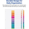 image:imageAvery ExtraWide Dividers for 3 Ring Binders 10 Tabs per Set Customizable Table of Contents Multicolor Tabs Works Great with Sheet Protectors 11165