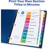 image:imageAvery ExtraWide Dividers for 3 Ring Binders 10 Tabs per Set Customizable Table of Contents Multicolor Tabs Works Great with Sheet Protectors 4 Sets of 34776914 x 11 inches