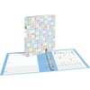 image:imageAvery Fashion Durable View 3 Ring Binder 1 Round Rings 175Sheet Capacity 14 Inch Wide Spine Customizable Clear Cover and Spine Purrrfectly Purple Design 26738Pixel Puzzle