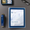 image:imageAvery FlexiView 3 Ring Binder 12 Inch Round Rings 1 Navy Blue Binder 1576605