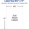 image:imageAvery FullSheet Printable Shipping Labels 85 x 11 Customizable Stickers White 100 Blank Mailing Labels Great for Mailing Shipping Organizing and More 5165Pack of 5