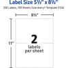 image:imageAvery HalfSheet Printable Shipping Labels 55 x 85 Customizable Stickers White 200 Blank Mailing Labels Great for Mailing Shipping Organizing and More 512655 in x 85 in Pack of 5