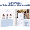 image:imageAvery Heavy Duty View 3 Ring Binder 05 One Touch Slant Ring Holds 85 x 11 Paper 4 White Binders 79709