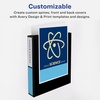 image:imageAvery HeavyDuty Dual Color 3 Ring Binder 12 Inch Slant Rings WhiteBlack View Binder 1788005