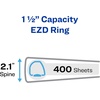 image:imageAvery HeavyDuty Framed View 3Ring Binder 15 EZD Rings 1 Navy Blue Binder 68059Blue