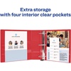 image:imageAvery HeavyDuty View 3 Ring Binder 1 One Touch EZD Rings 1 Red Binder 791701 Pack of 12