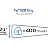 image:imageAvery HeavyDuty View 3 Ring Binder 15 Inch One Touch EZD Rings 400Sheet Capacity 21 Inch Wide Spine Customizable Clear Cover and Spine 1 Green Binder 79108
