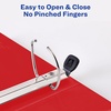image:imageAvery HeavyDuty View 3 Ring Binder 3 Inch One Touch EZD Rings 35 Inch Spine 1 Red Binder 79325