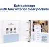 image:imageAvery HeavyDuty View 3 Ring Binder 3 One Touch Slant Rings Holds 85 x 11 Paper 4 White Binders 79793