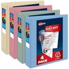 image:imageAvery HeavyDuty View 3 Ring Binders 15 Inch One Touch Slant Rings 375Sheet Capacity Assorted Pastel Colors 4Pack 79634  for School Office Teachers Classrooms amp Home OrganizationAssorted Pastels
