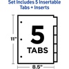 image:imageAvery Insertable Dividers for 3 Ring Binder 5Tab Set Clear Big Tabs Buff Paper with GoldReinforced 24 Sets Great for Organizing Projects Reports Finances and More 1111348 Sets