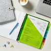 image:imageAvery Insertable Plastic Dividers for 3 Ring Binders 8 Tabs per Set Big Tabs One Pocket Multicolor Binder Dividers Works with Sheet Protectors 119031Pack
