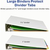 image:imageAvery Insertable Plastic Dividers for 3 Ring Binders 8 Tabs per Set Big Tabs One Pocket Multicolor Binder Dividers Works with Sheet Protectors 119032Pack