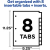 image:imageAvery Insertable Pocket Dividers for 3 Ring Binders 8 Tabs Pastel Big Tabs Classic Patterns Expands Beyond Sheet Protectors Great for Organizing Reports and More 07715