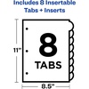 image:imageAvery Insertable Style Edge Plastic Dividers for 3 Ring Binders 8Tab Set Multicolor 1 Set 11201Dividers