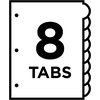 image:imageAvery Insertable Style Edge Plastic Dividers for 3 Ring Binders 8Tab Set Multicolor 1 Set 11201Dividers