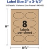 image:imageAvery Kraft Brown Oval Labels Sure Feed Technology 2 x 313 120 Kraft Brown Labels PrinttoTheEdge LaserInkjet Printable120 labels