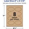 image:imageAvery Kraft Brown Oval Labels Sure Feed Technology 2 x 313 120 Kraft Brown Labels PrinttoTheEdge LaserInkjet Printable400 labels
