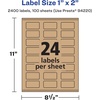 image:imageAvery Kraft Brown Rectangle Labels Sure Feed Technology 1 x 2 360 Kraft Brown Labels PrinttoTheEdge LaserInkjet Printable2 400 labels