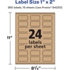 image:imageAvery Kraft Brown Rectangle Labels Sure Feed Technology 1 x 2 360 Kraft Brown Labels PrinttoTheEdge LaserInkjet Printable360 labels