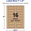 image:imageAvery Kraft Brown Rectangle Labels Sure Feed Technology 1 x 3 240 Kraft Brown Labels PrinttoTheEdge LaserInkjet Printable1 600 labels