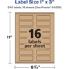 image:imageAvery Kraft Brown Rectangle Labels Sure Feed Technology 1 x 3 240 Kraft Brown Labels PrinttoTheEdge LaserInkjet Printable240 labels