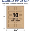 image:imageAvery Kraft Brown Rectangle Labels Sure Feed Technology 15 x 275 150 Kraft Brown Labels PrinttoTheEdge LaserInkjet Printable1 000 labels
