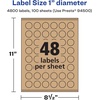 image:imageAvery Kraft Brown Round Labels Sure Feed Technology 1 Diameter 720 Kraft Brown Labels PrinttoTheEdge LaserInkjet Printable4 800 labels