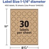 image:imageAvery Kraft Brown Round Labels Sure Feed Technology 125 Diameter 450 Kraft Brown Labels PrinttoTheEdge LaserInkjet Printable450 labels