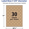 image:imageAvery Kraft Brown Round Labels Sure Feed Technology 125 Diameter 450 Kraft Brown Labels PrinttoTheEdge LaserInkjet Printable750 labels