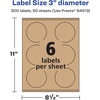 image:imageAvery Kraft Brown Round Labels Sure Feed Technology 3 Diameter 90 Kraft Brown Labels PrinttoTheEdge LaserInkjet Printable300 labels