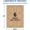 image:imageAvery Kraft Brown Round Labels Sure Feed Technology 3 Diameter 90 Kraft Brown Labels PrinttoTheEdge LaserInkjet Printable600 labels