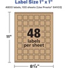 image:imageAvery Kraft Brown Square Labels Sure Feed Technology 1 x 1 720 Kraft Brown Labels PrinttoTheEdge LaserInkjet Printable4 800 labels