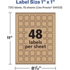 image:imageAvery Kraft Brown Square Labels Sure Feed Technology 1 x 1 720 Kraft Brown Labels PrinttoTheEdge LaserInkjet Printable750 labels