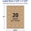 image:imageAvery Kraft Brown Square Labels Sure Feed Technology 15 x 15 300 Kraft Brown Labels PrinttoTheEdge LaserInkjet Printable1 000 labels