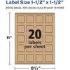 image:imageAvery Kraft Brown Square Labels Sure Feed Technology 15 x 15 300 Kraft Brown Labels PrinttoTheEdge LaserInkjet Printable2 000 labels