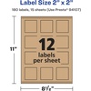 image:imageAvery Kraft Brown Square Labels Sure Feed Technology 2 x 2 300 Kraft Brown Labels PrinttoTheEdge LaserInkjet Printable180 labels