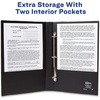 image:imageAvery LegalSize Durable 3 Ring Binders 1 Round Rings Holds 85 x 14 Paper Black 2 Pack 177092 Pack